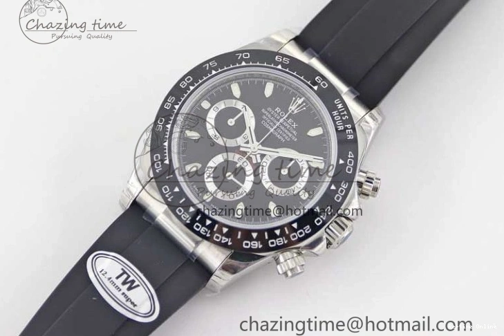 0129 Refined Daytona 116519 SS TWF 1:1 Best Edition 904L Steel Black Dial on Oysterflex Strap A 2409